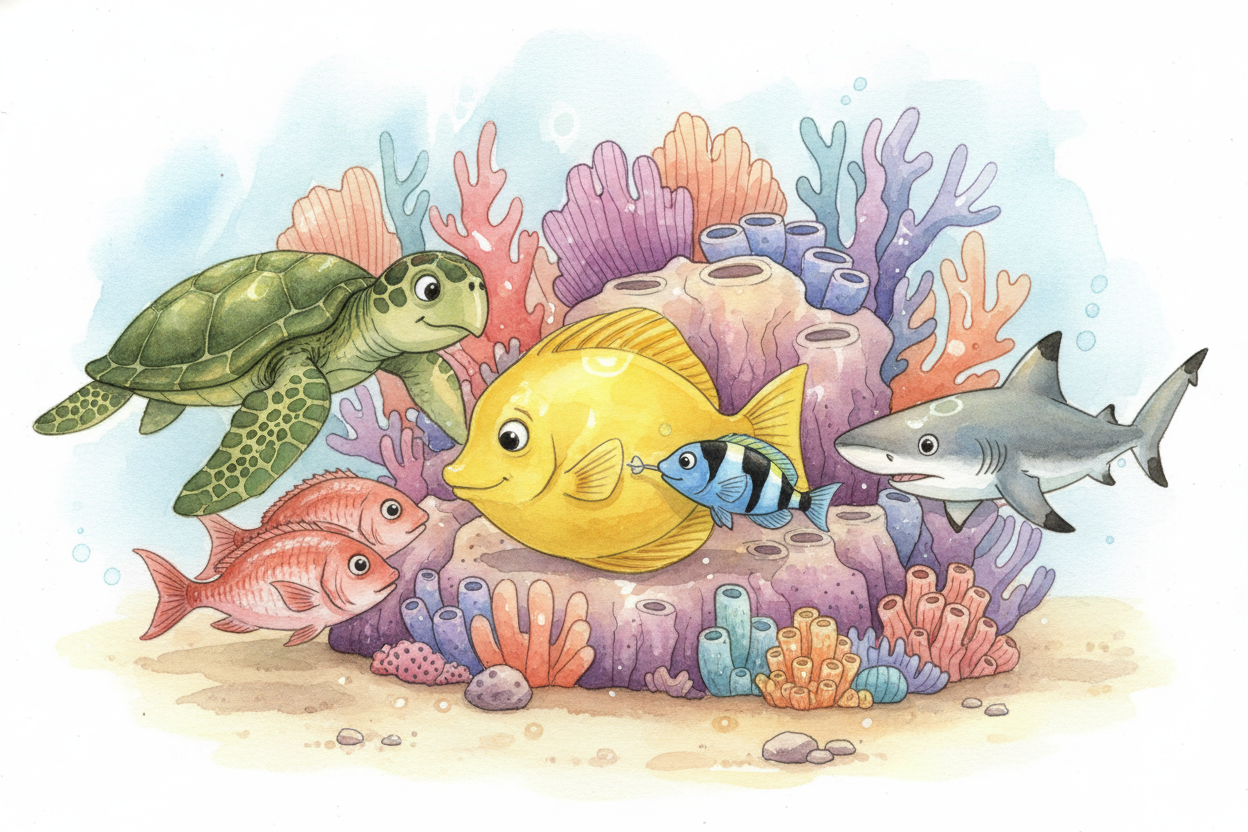 Some cleaning stations get so popular, ~~there's a line~~. A turtle waits its turn. A snapper hovers nearby. When the wr
