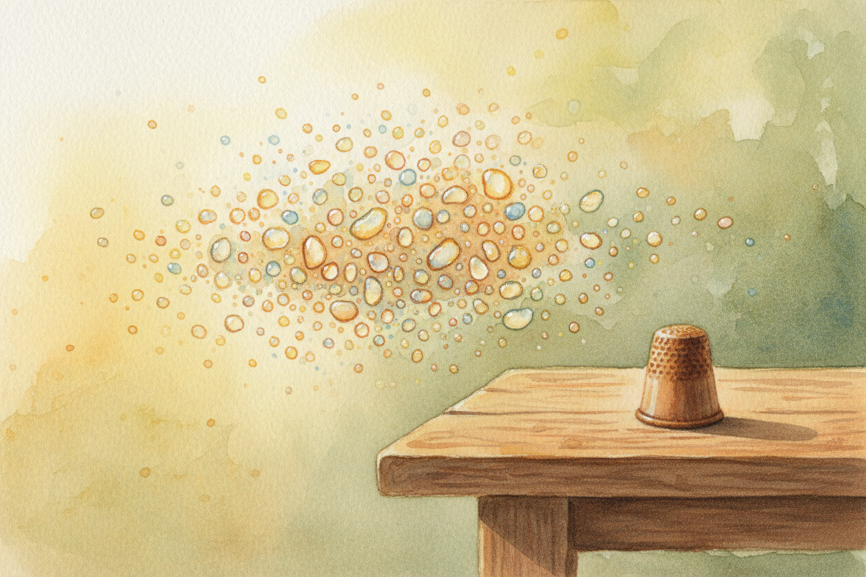 ~~Here's the trick:~~ clouds are made of water, but not the kind you'd find in a glass. They're made of tiny droplets — 