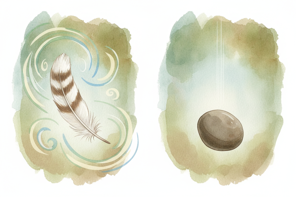When water droplets are **that small**, they don't fall fast. Gravity still pulls on them, but _air pushes back_. It's l