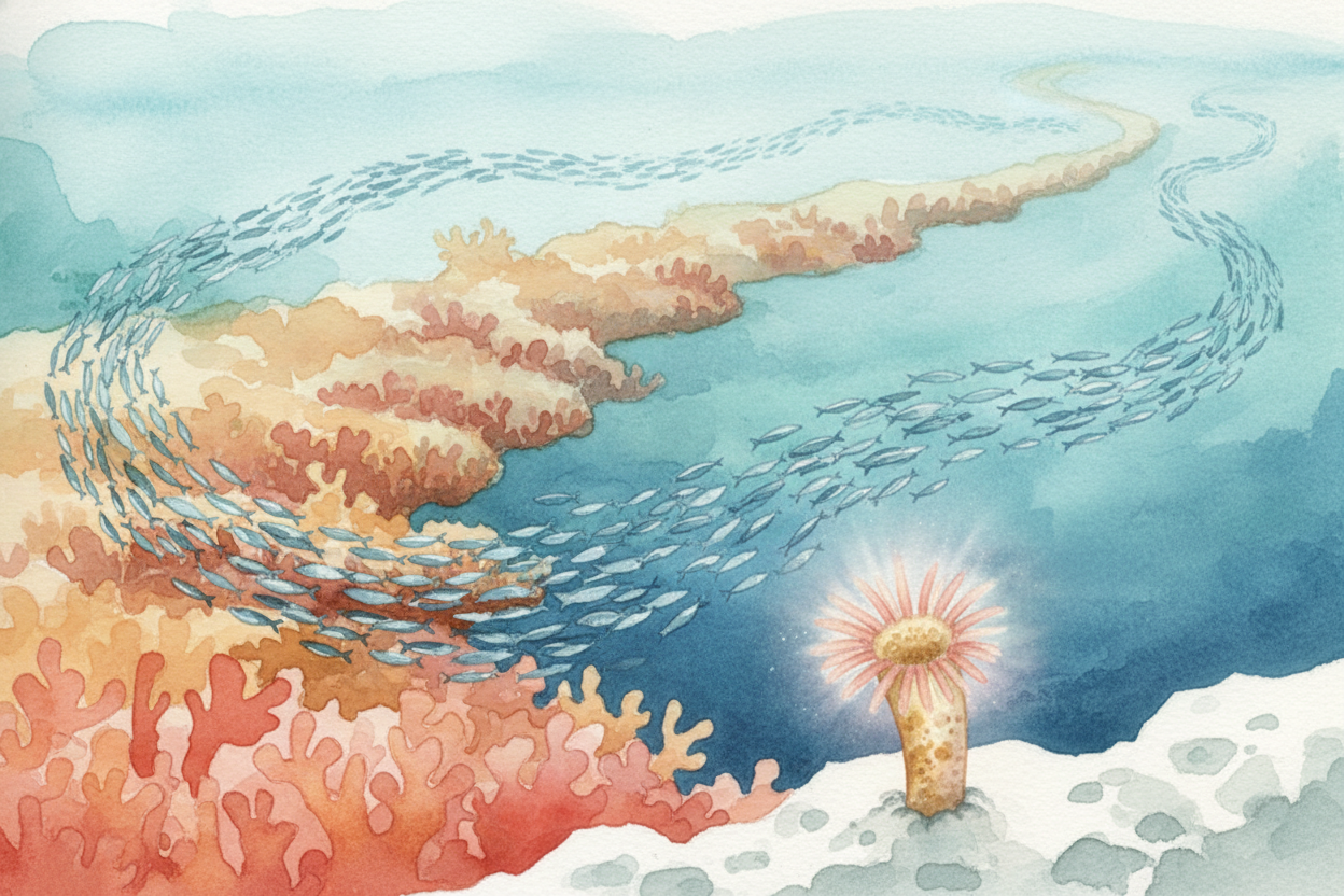 ~~Stand at the edge of a coral reef~~ and you're looking at something completely wild: **an underwater city the size of 