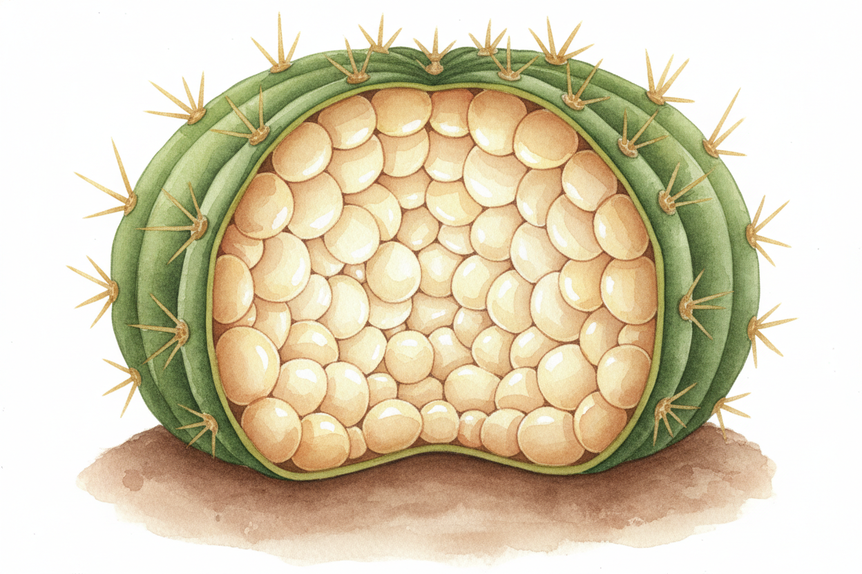 Where does all that water go? Into *special storage tissue* that works **like a sponge made of tiny water balloons**. Th