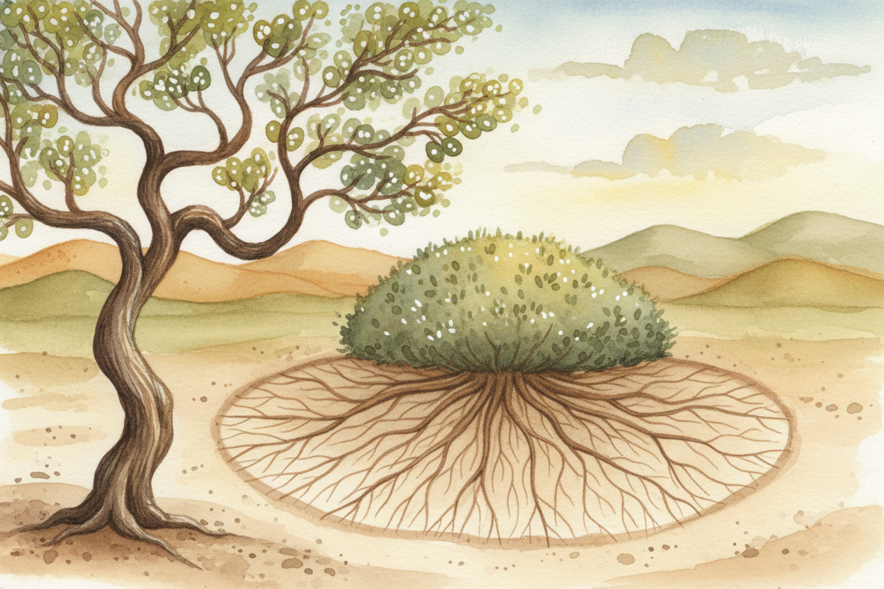 Some desert champions take it even further. The ++desert ironwood tree++ has such a thick, waxy skin that it **reflects 