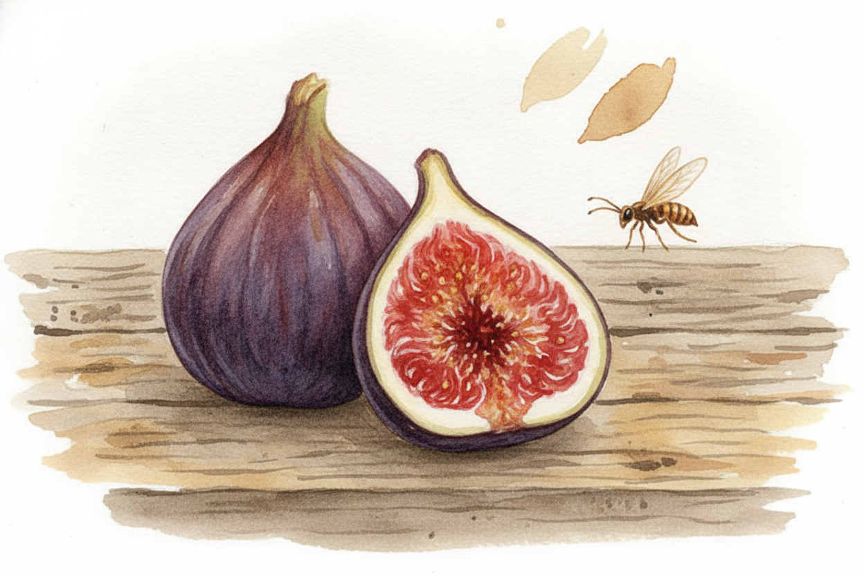 So yes, there are wasp parts in figs. ~~But don't worry~~ — an enzyme in the fig **dissolves the wasp bodies completely 
