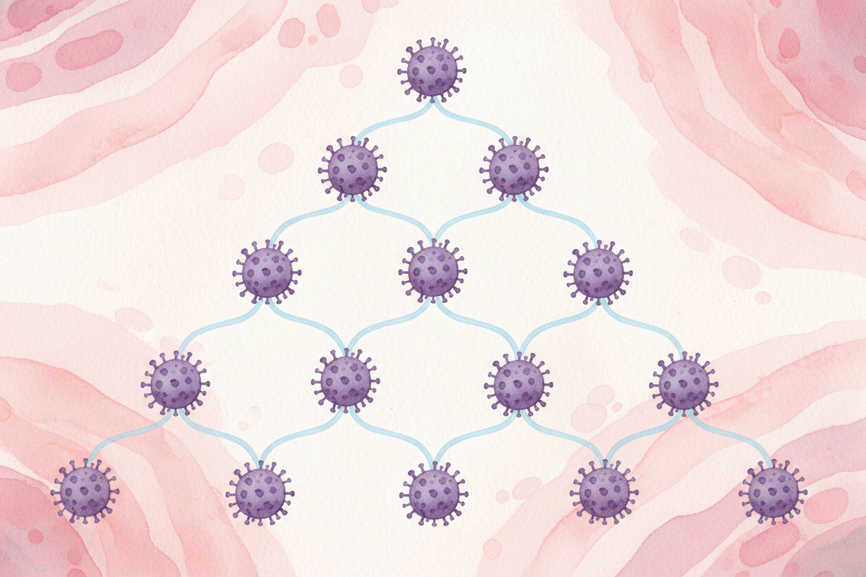 Once inside, germs do what all living things do: they make copies of themselves. ~~One virus becomes two. Two become fou