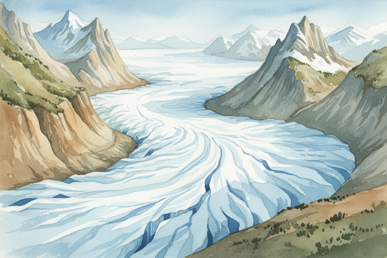 You've probably seen mountains with sharp peaks and valleys carved into perfect U-shapes, like someone took a giant scoo