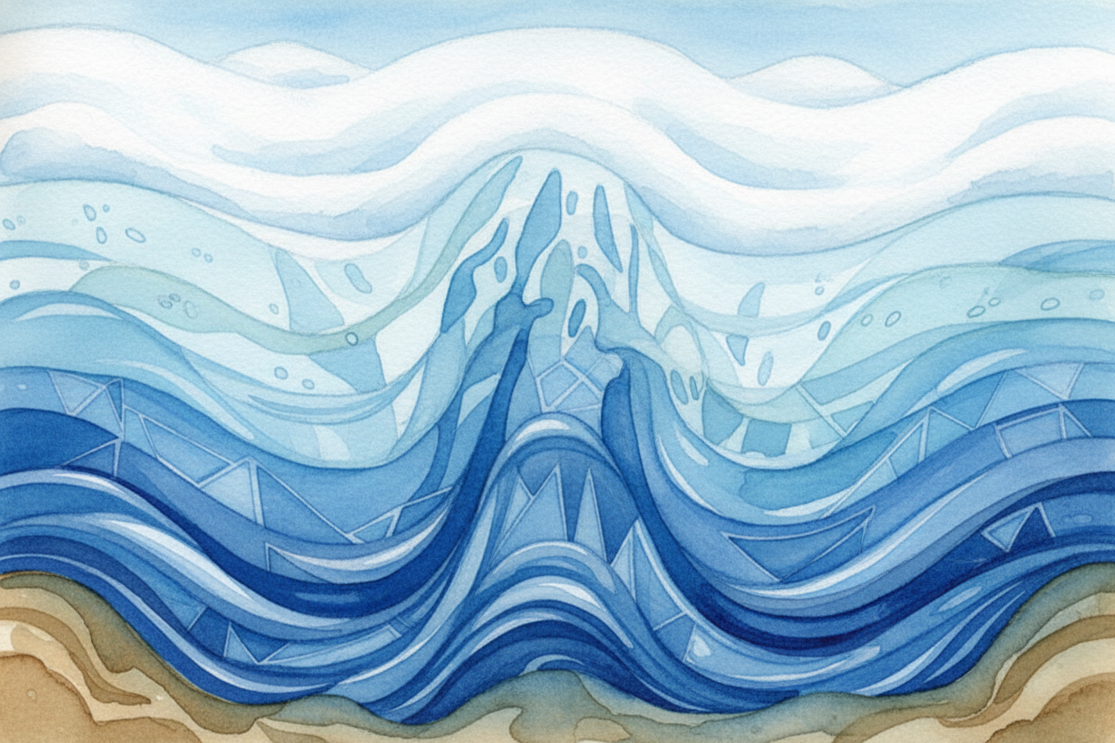 A glacier starts as **snow piling up year after year** in a cold place where winter's snowfall never fully melts. The we