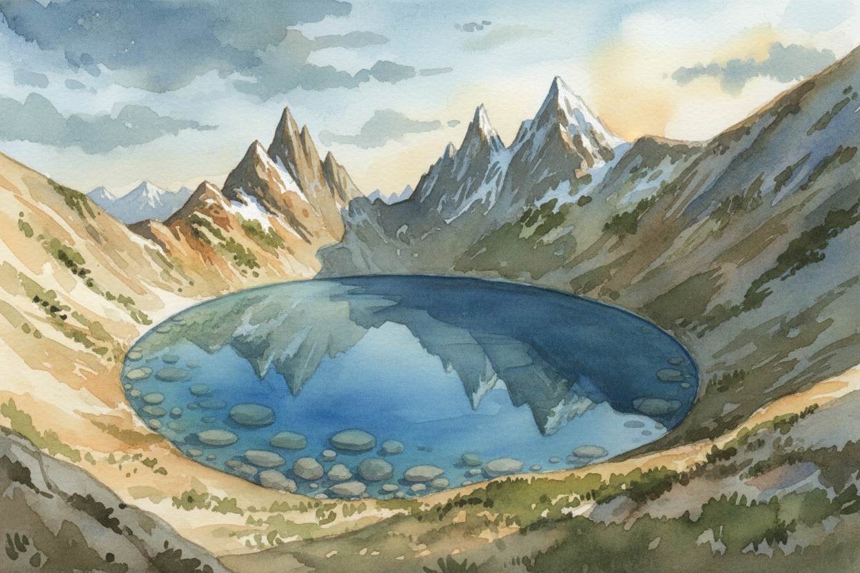 Glaciers also gouge out ~~bowl-shaped hollows~~ high in the mountains — ++cirques++ — where the ice first accumulated. W