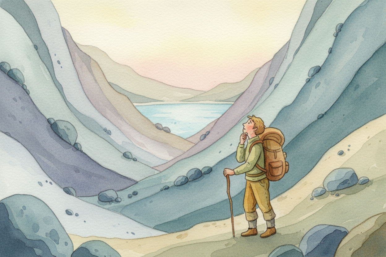 So when you see a valley with that **telltale U-shape**, or a **lone boulder sitting in the middle of a prairie**, or a 