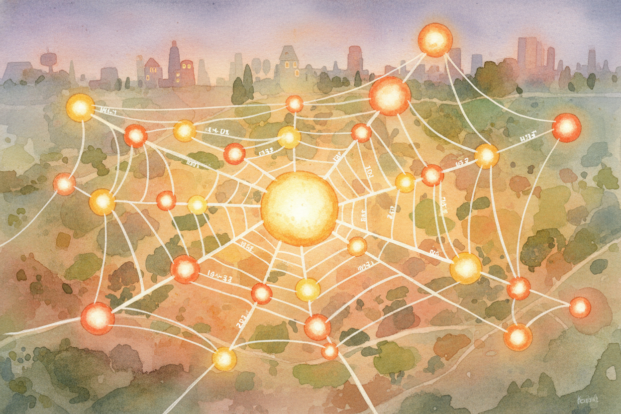 First, your GPS app sees the world as a **giant connect-the-dots game**. Every intersection is a dot. Every street is a 