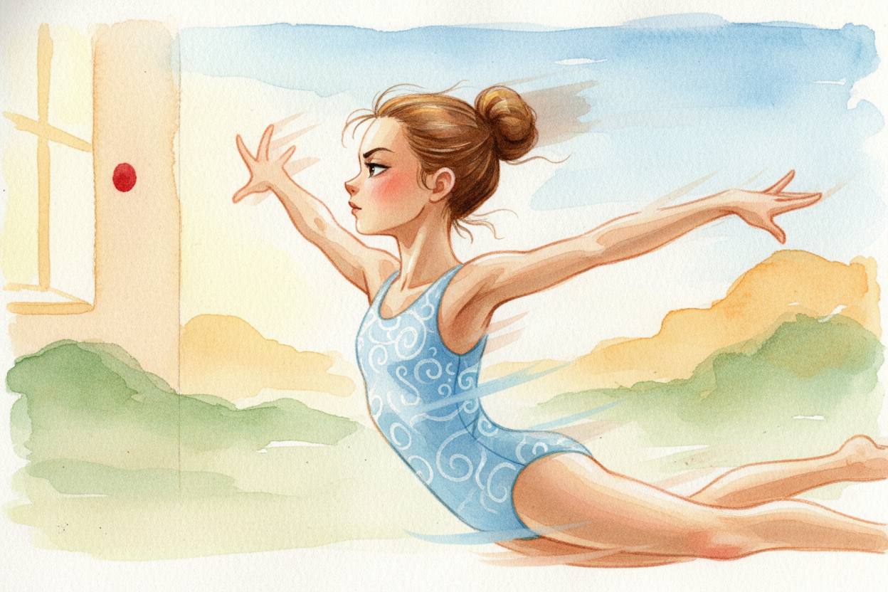 Gymnasts get dizzy too, at first. ~~But they train their brains~~ with a trick called "++spotting++." When a dancer or g