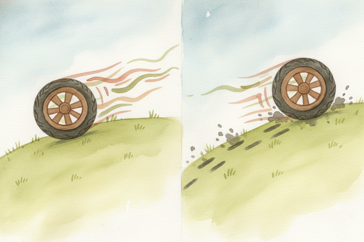 ~~Spotting~~ does something clever: it makes your head move in **quick snaps instead of one smooth spin**. Your inner ea