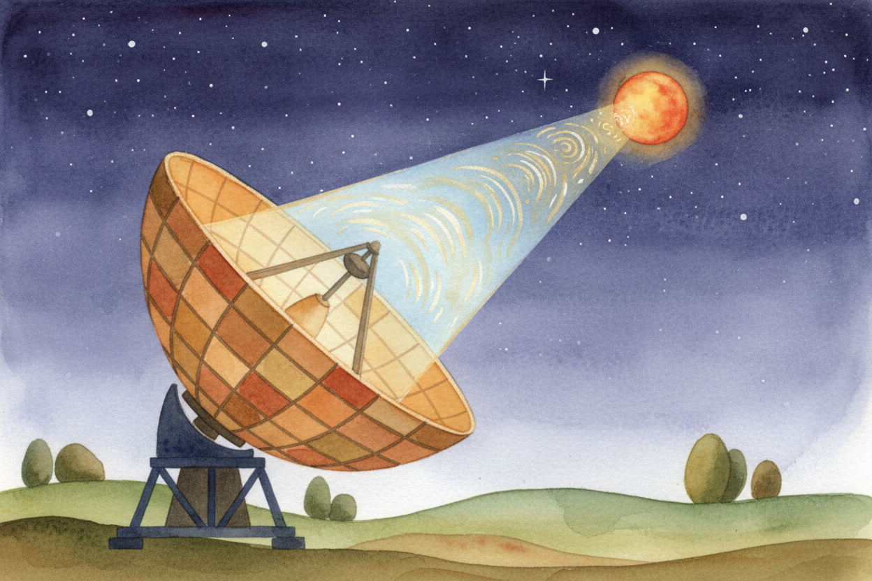 The closest trick is radar — **bounce a radio wave off something** and time how long it takes to come back. Light travel