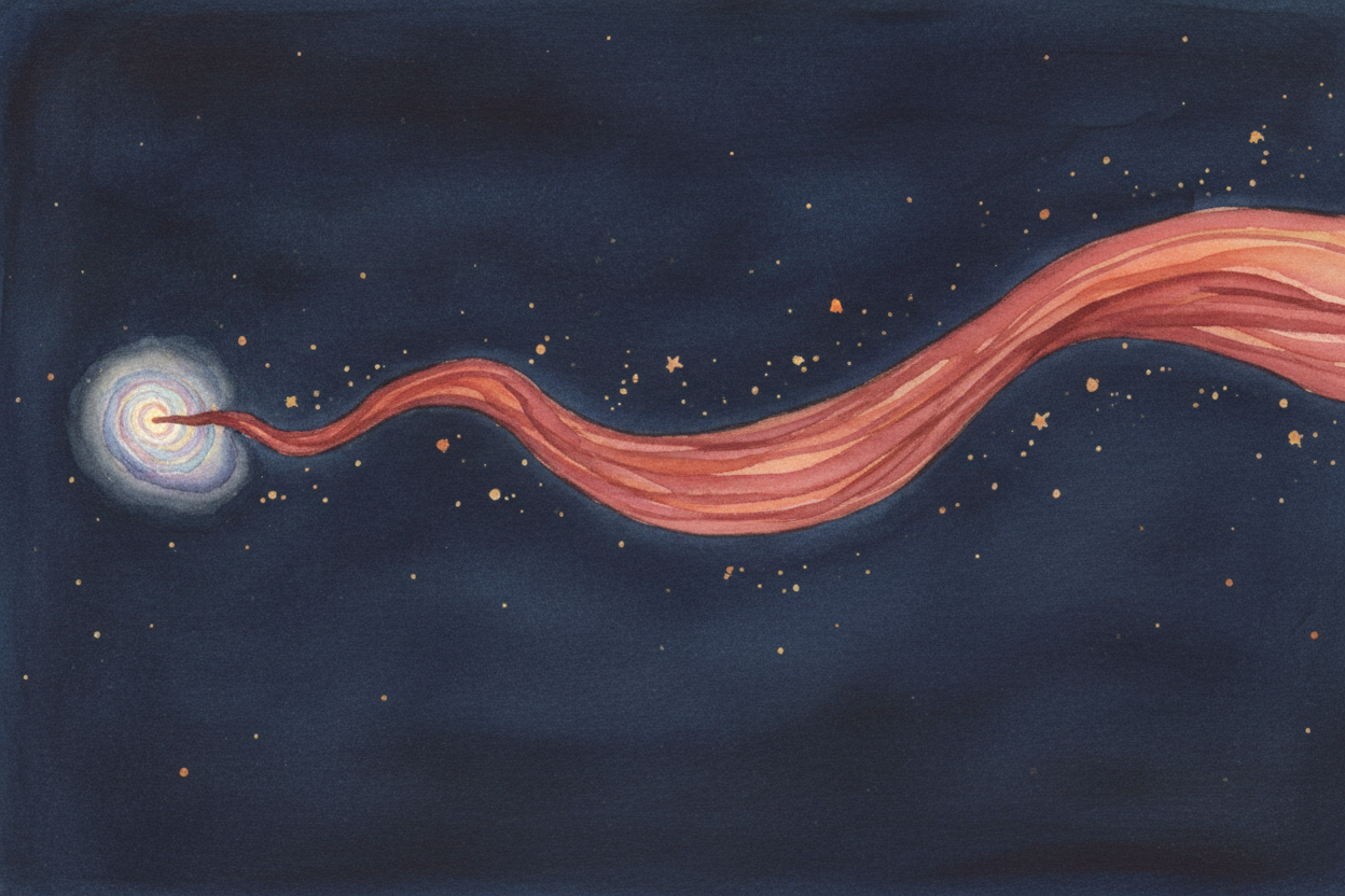 For the farthest objects — galaxies near the edge of the observable universe — we use ++redshift++. As space expands, it