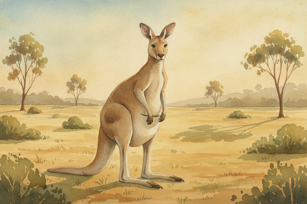 A baby kangaroo is called a ++joey++, and here is the strange and wonderful truth: it does most of its growing up not in