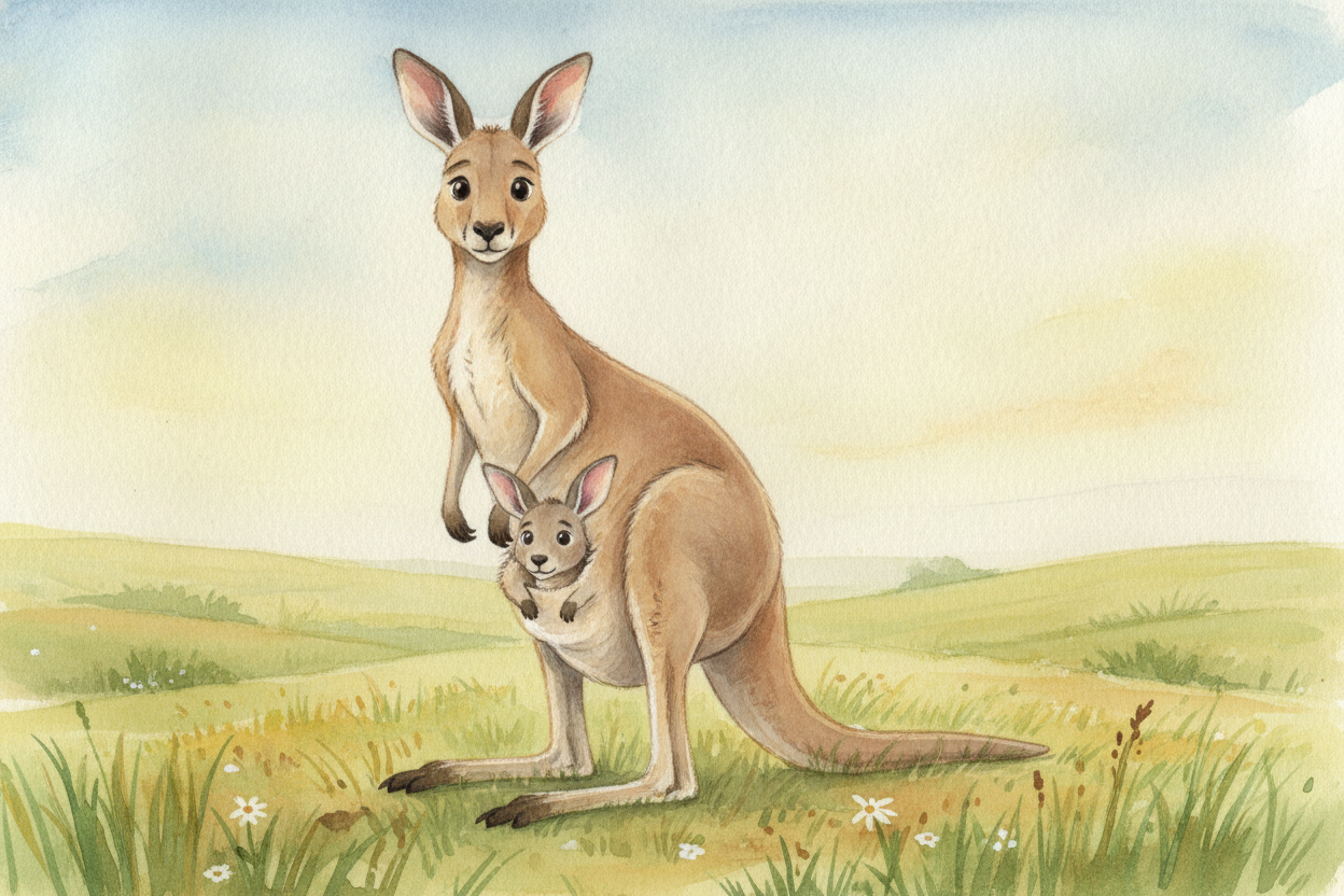 After a few months, ~~something delightful happens:~~ a small head pokes out of the pouch for the very first time. The j