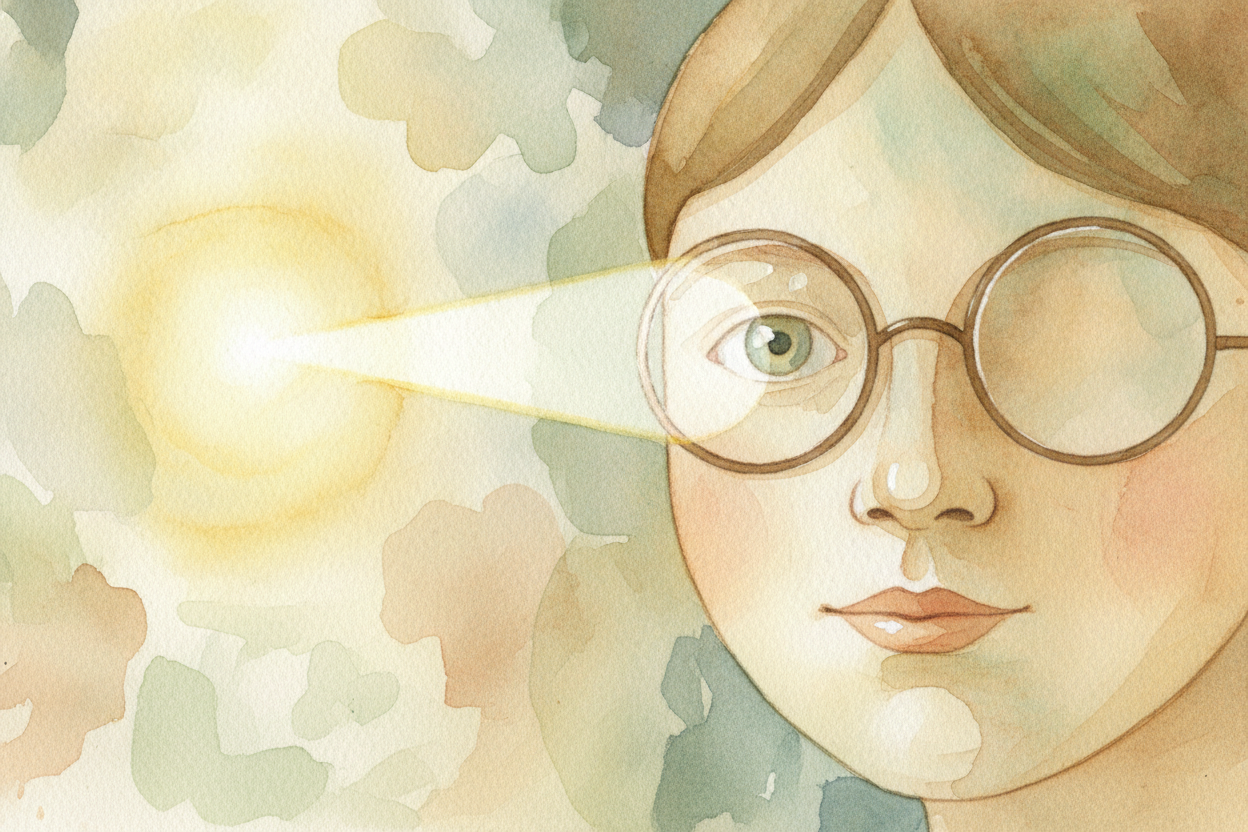 ~~This is exactly the job glasses were born for.~~ Your glasses are a **second lens** that nudges the light before it ev