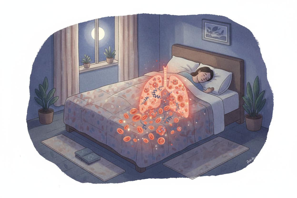 This swap — oxygen in, carbon dioxide out — happens about **20,000 times a day** without you thinking about it once. ~~R