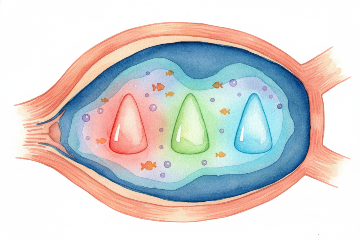 To understand, start with your own eye. The back of your eyeball is covered in tiny sensors called ++cones++. You have *