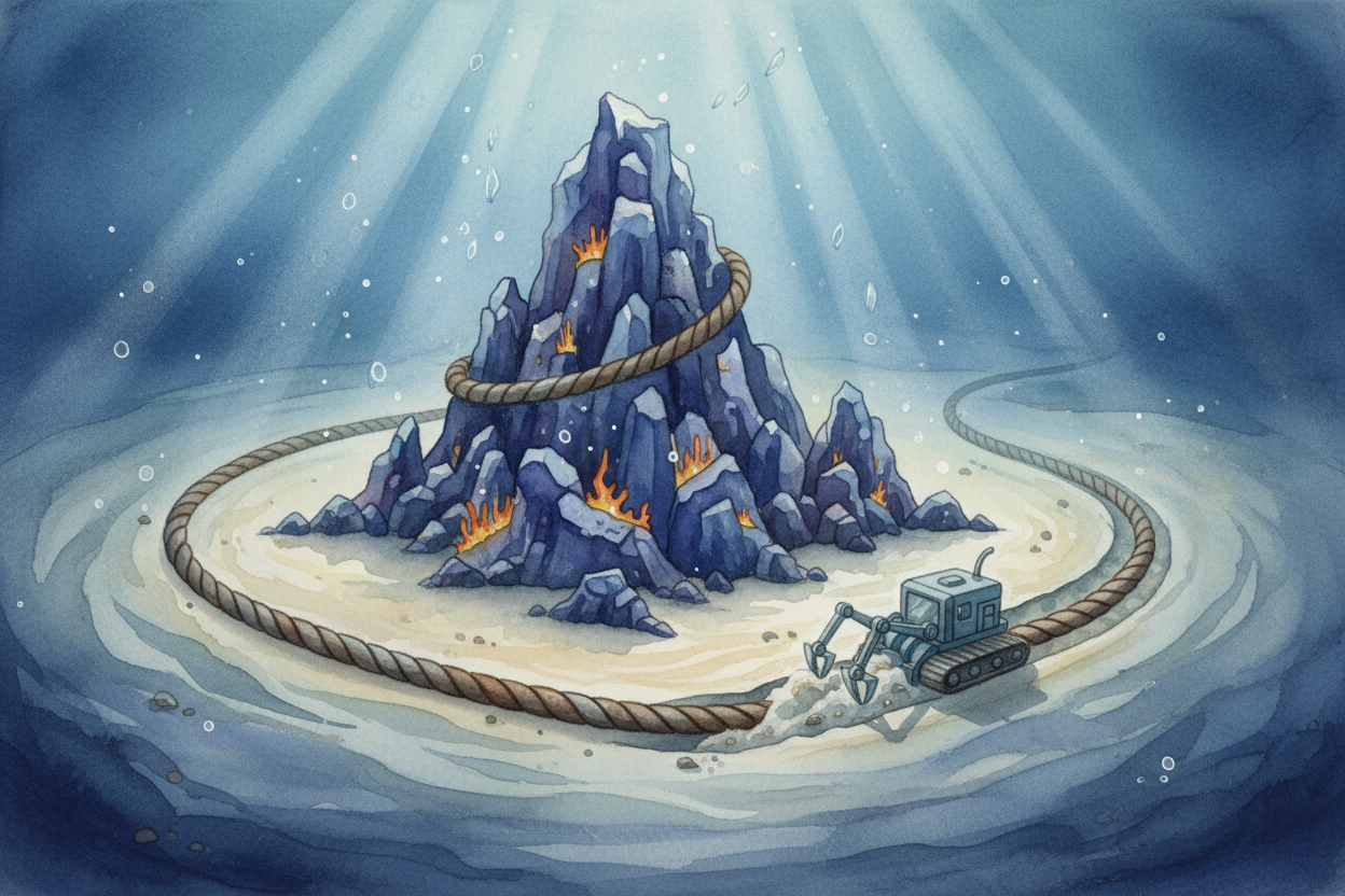 The cables don't go in straight lines. They zigzag around underwater mountains. They dodge earthquake zones where the se