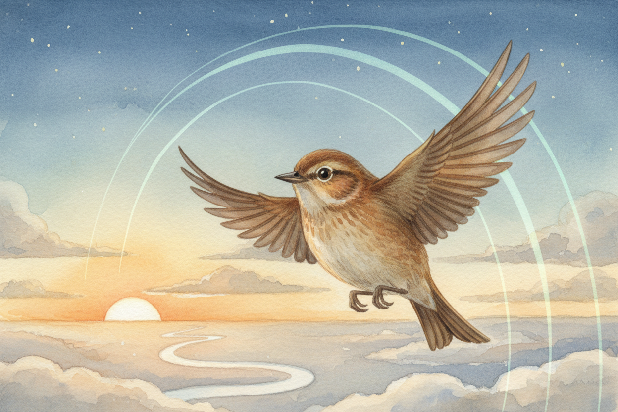 But **latitude alone isn't enough** — you also need direction. Birds combine the magnetic map with other cues: the posit