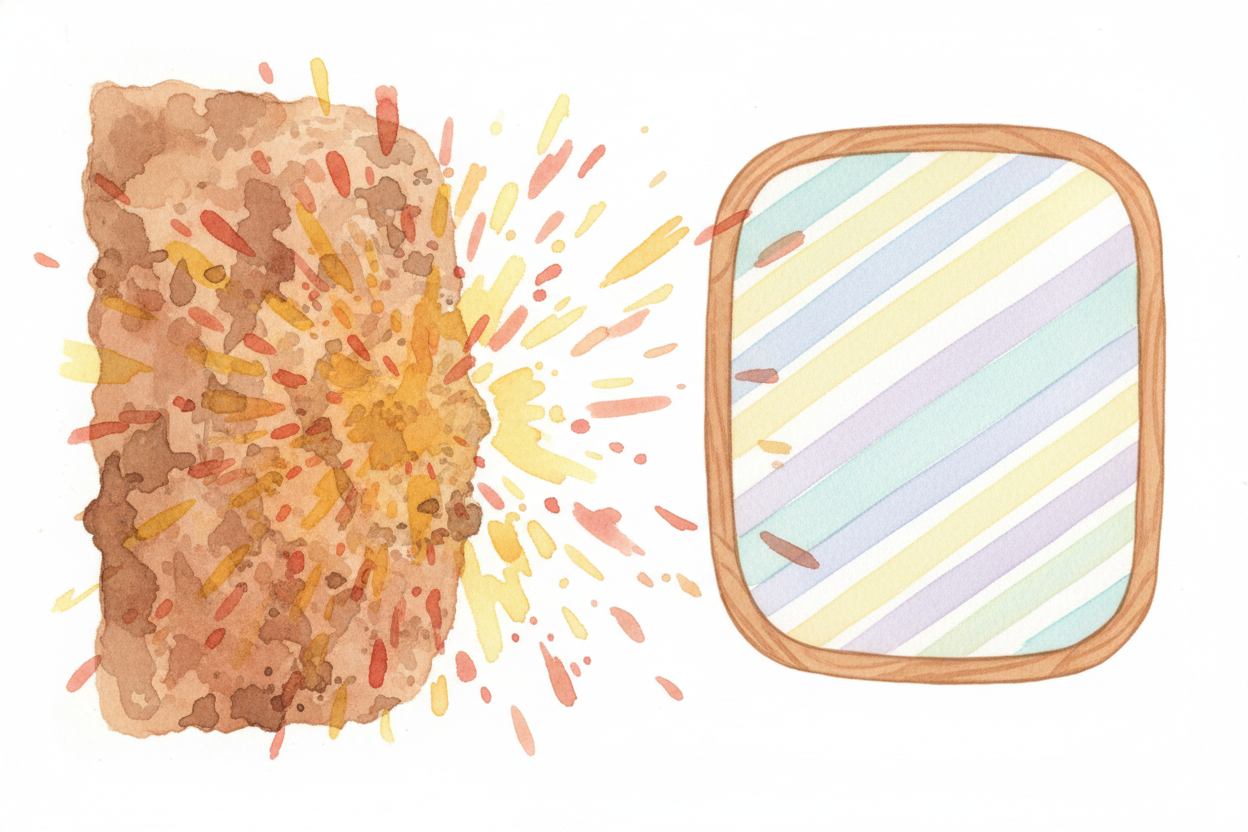 Most surfaces scatter light everywhere. A wall bounces light rays in a thousand random directions — some toward your eye