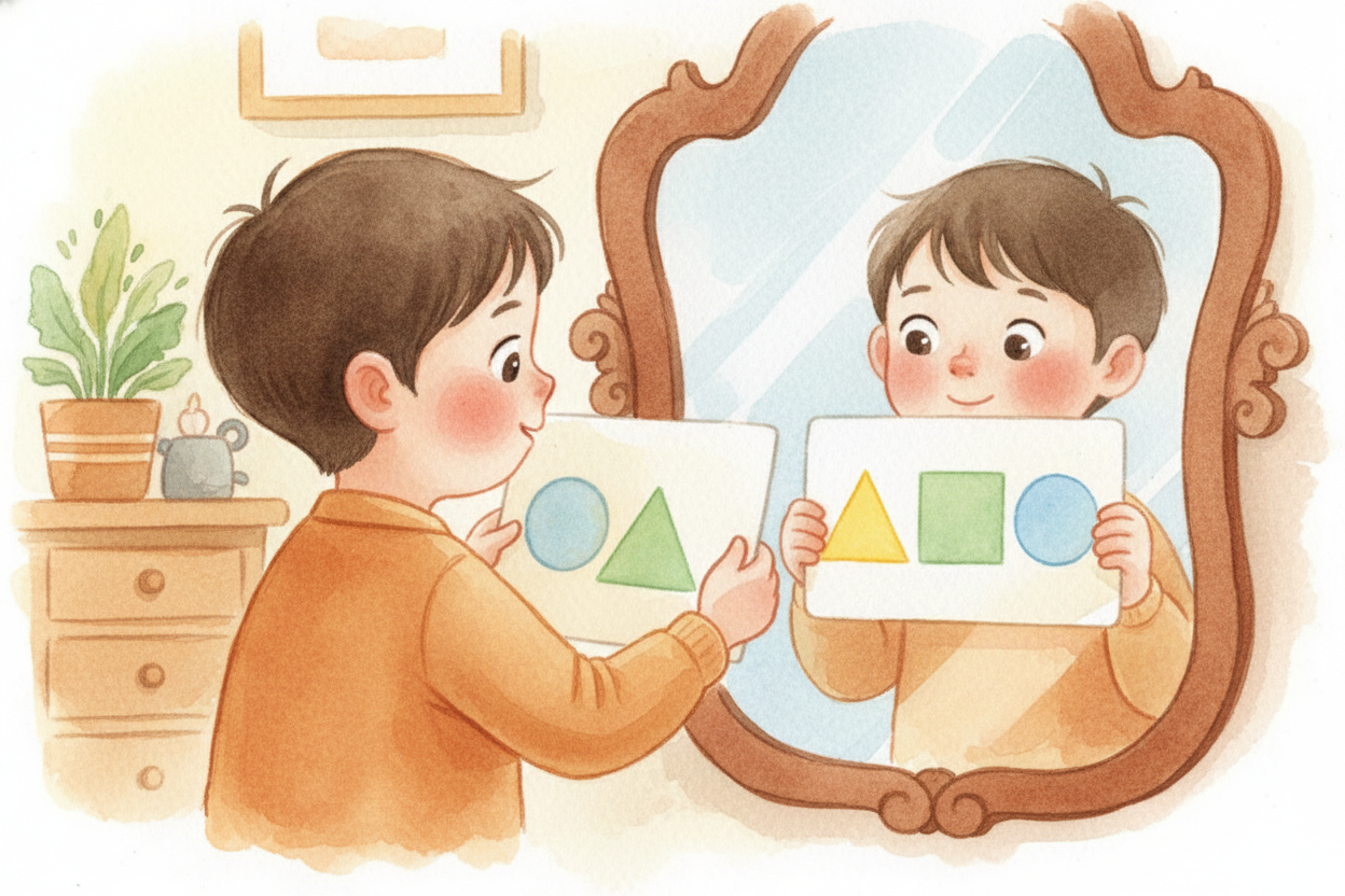 ~~That's why~~ mirrors flip left and right but not up and down. They **don't actually flip anything** — they just **boun