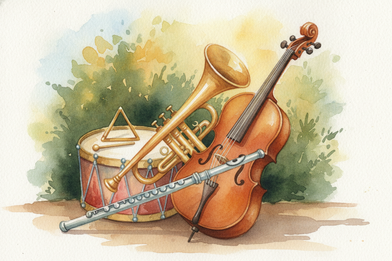 Close your eyes at a concert and you can tell them apart instantly — the bright ping of a triangle, the round warmth of 
