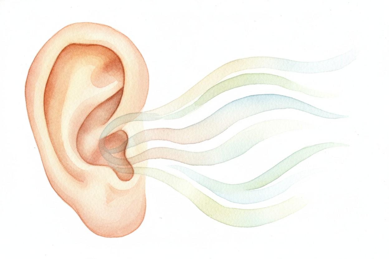 The part of your ear you can actually grab — _the curvy flap on the side of your head_ — is just the **welcome mat**. It
