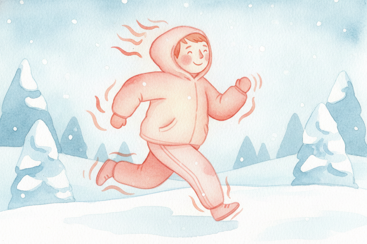 All that pulling burns energy, and energy makes heat. **That's why** you warm up when you run and shiver when you're col