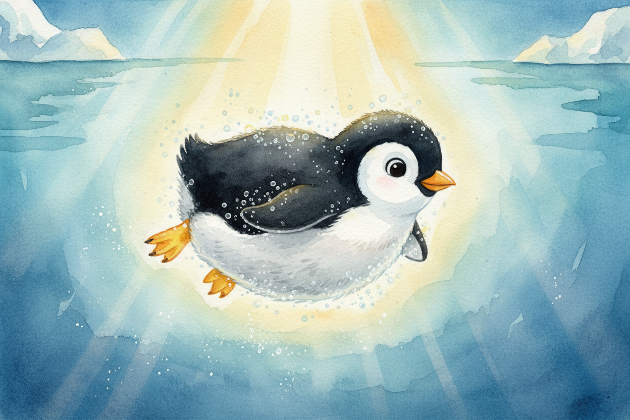 ~~And here's where it gets clever.~~ Underneath that waterproof outer layer, penguins have a fluffy down layer that trap