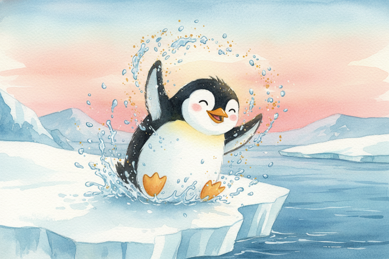 ~~So that's the secret.~~ **A penguin in freezing water isn't tough — it's prepared.** Blubber for insulation, waterproo