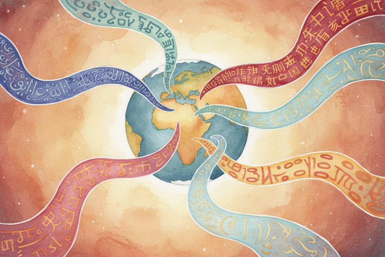 Here's the thing: there are about ++7,000 languages++ on Earth. Each one is a complete system — its own sounds, its own 