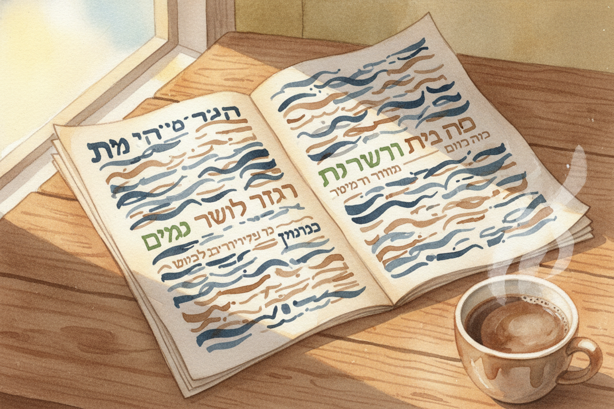 Bilingual readers switch directions effortlessly, sometimes mid-paragraph. In ++Israel++, a newspaper might have ++Hebre