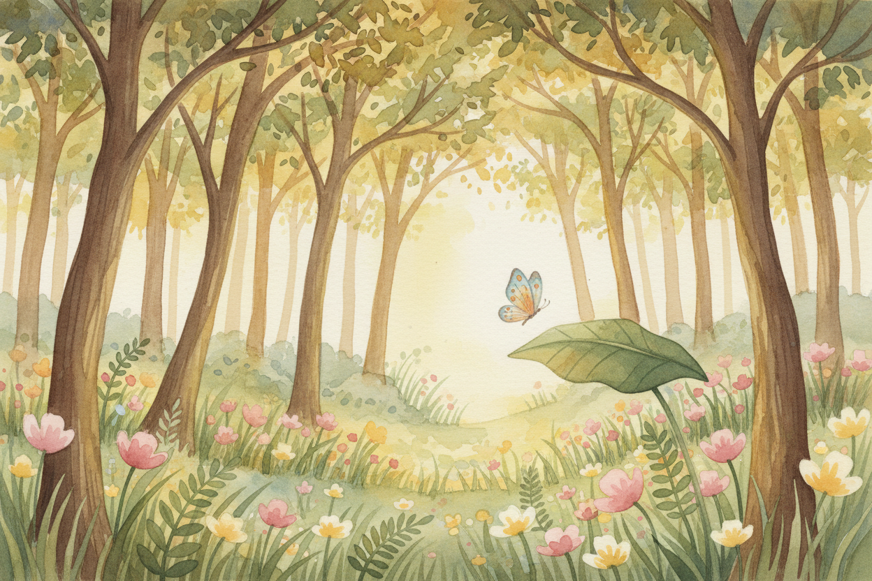 You're walking through a forest, and everything looks peaceful. Trees sway. Birds sing. Flowers bloom. ~~But hidden in a