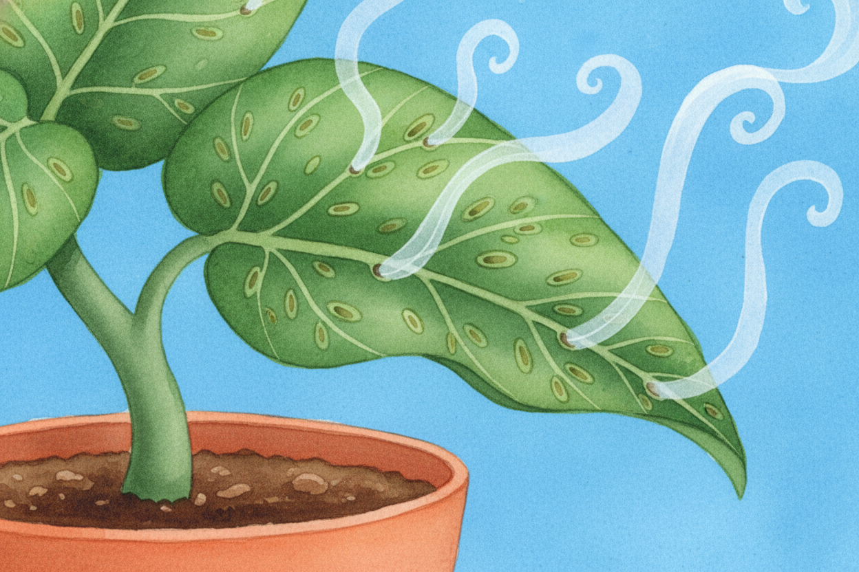~~But water doesn't climb by magic.~~ It gets pulled. At the top of the plant, in the leaves, water evaporates out throu