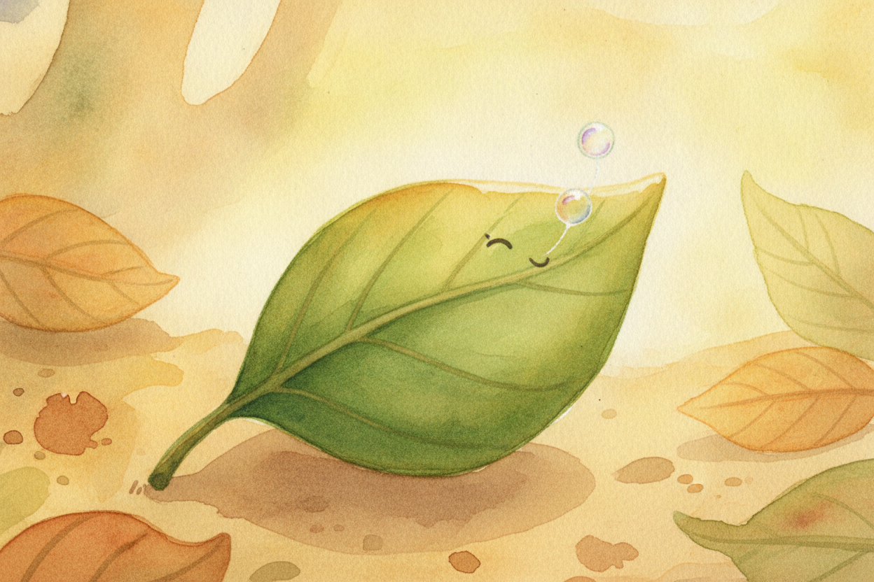 ~~So next time~~ you pass a leaf doing **"nothing"** in the sun, lean in and say thank you. It's quietly *making sugar, 