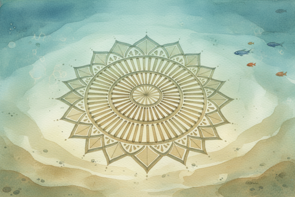 Deep on the ocean floor, off the coast of ++Japan++, **something impossible** appears overnight. A huge, perfect circle 