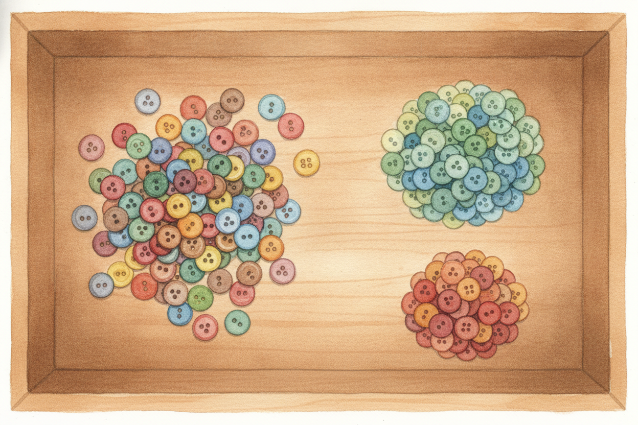 Often we squeeze a ratio down to its simplest form, _like tidying a messy drawer_. The ratio 6 to 3 and the ratio 2 to 1