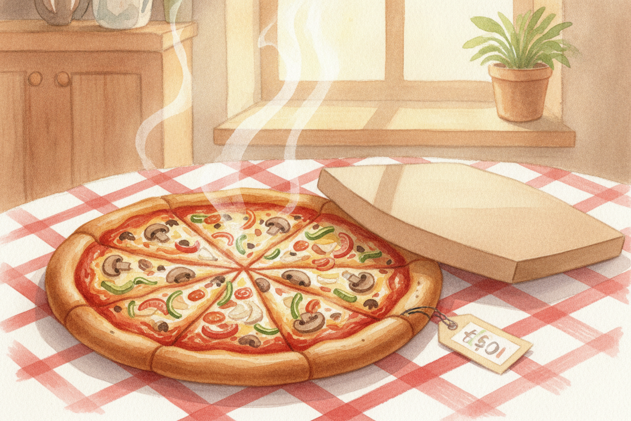 Ratios also love the word *"per."* Miles per hour. Cost per pound. Dollars per slice. "Per" is just a ratio that **locke