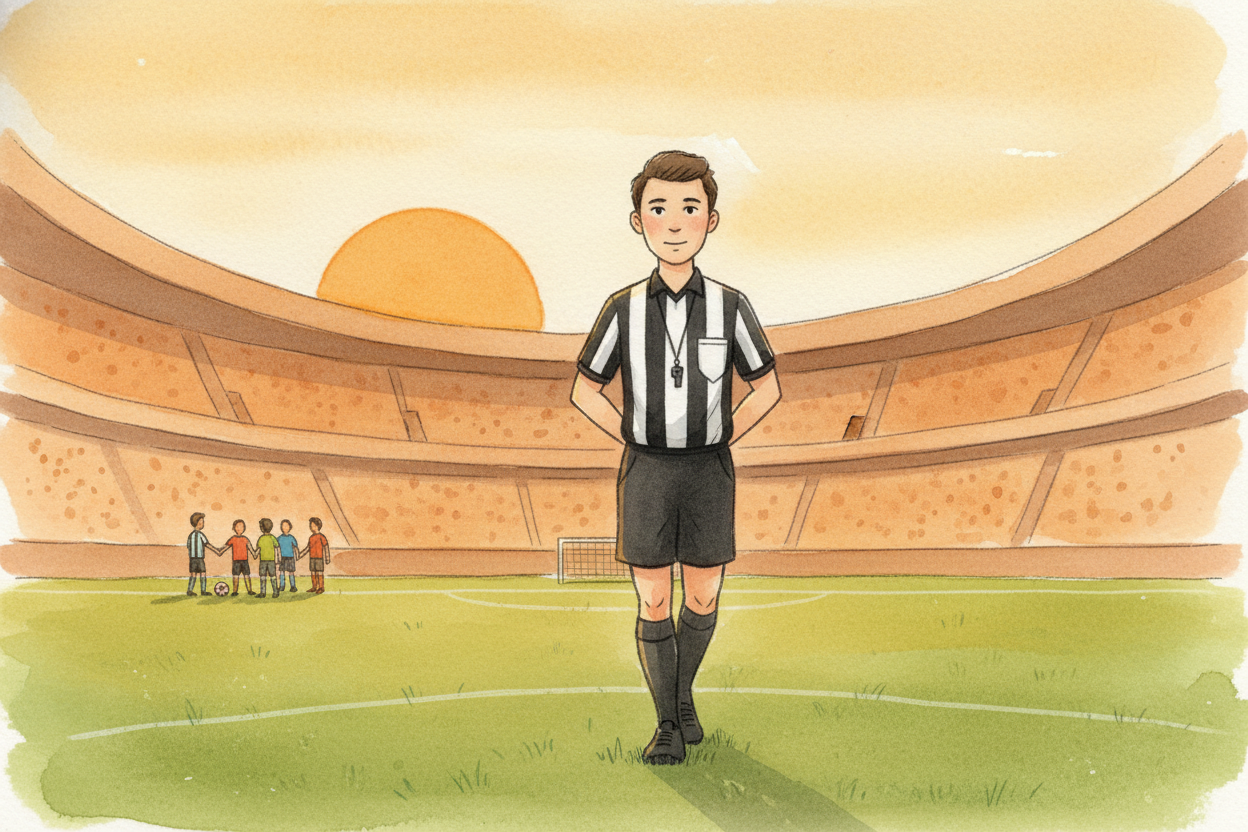 So the next time you see the referee blow the whistle and the players freeze, remember: ~~that person in stripes~~ is ho