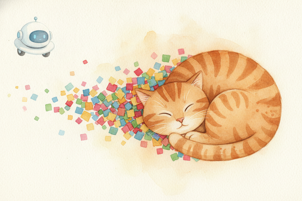 But a number alone means nothing. If a camera hands over **millions of tiny color dots**, the robot still has to figure 