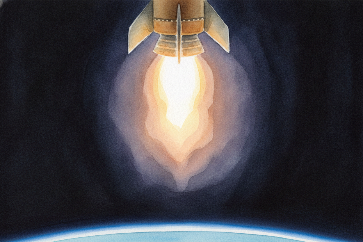 ~~That last part matters more than it sounds.~~ Up high there's **barely any air**, and in space there's none at all. A 