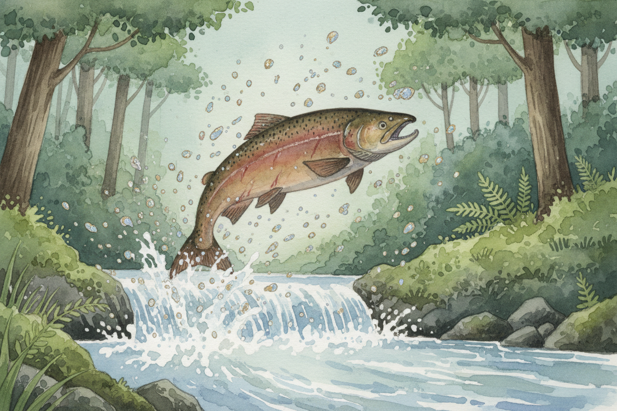 So that's the magic: ++salmon++ navigate the ocean for years **without forgetting the smell** of the creek where they st
