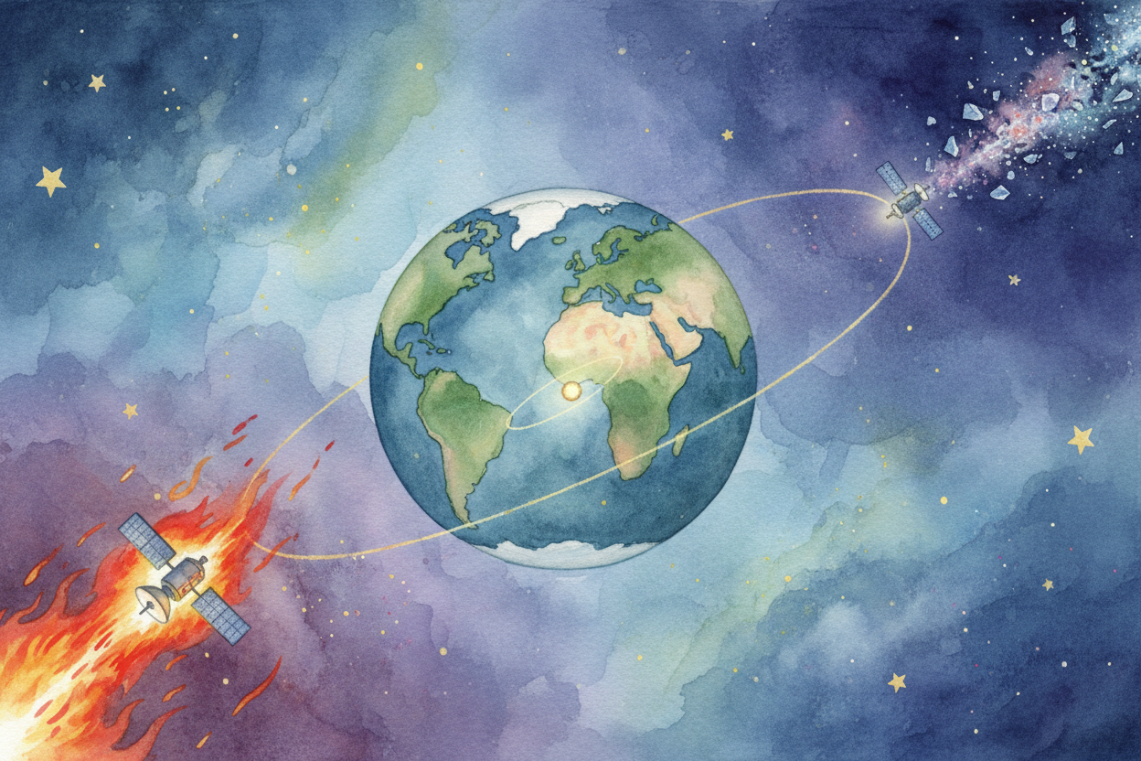 If a satellite moved too slowly, gravity would win the tug-of-war and pull it down into the atmosphere, where it would ~