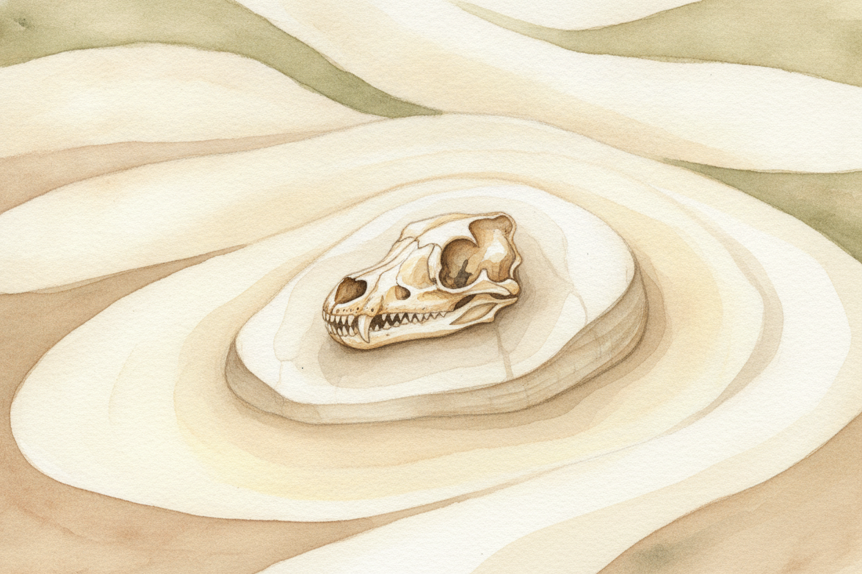 This is also why fossils are ~~rare and precious~~. Most dead creatures never get buried fast enough, so they leave noth