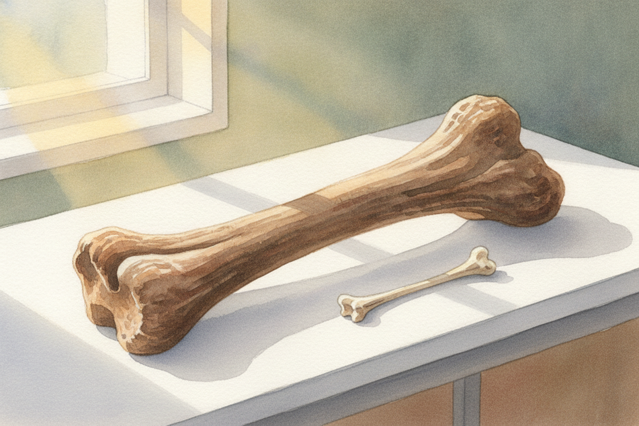 ~~Back at the lab, the real puzzle begins.~~ **Dinosaurs rarely come out whole.** Usually it's a jumble — _a few ribs, h