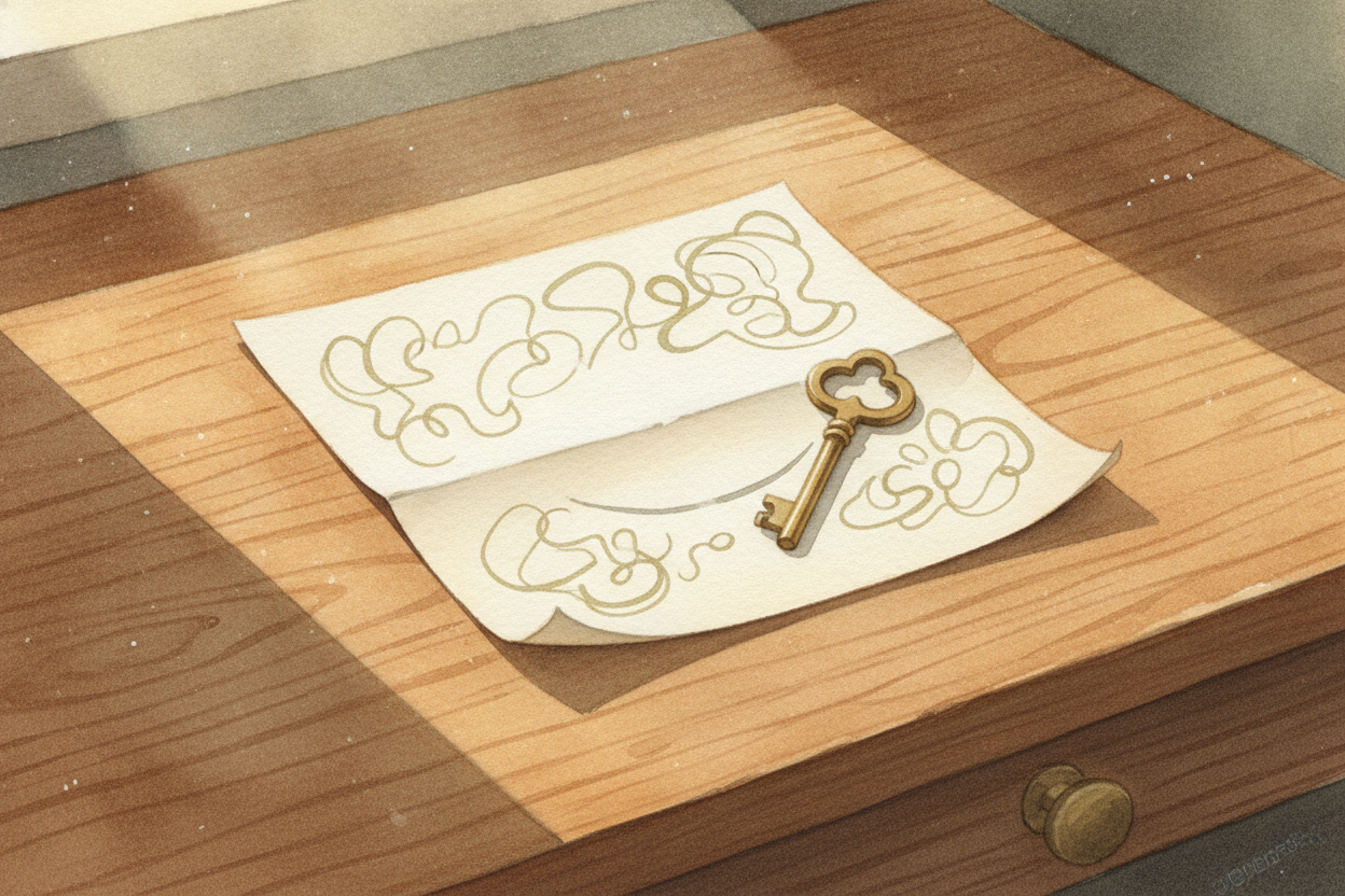 ~~And the very first note?~~ It still says ++MEET AT NOON++. It was *never the words that were hidden*. It was _only eve