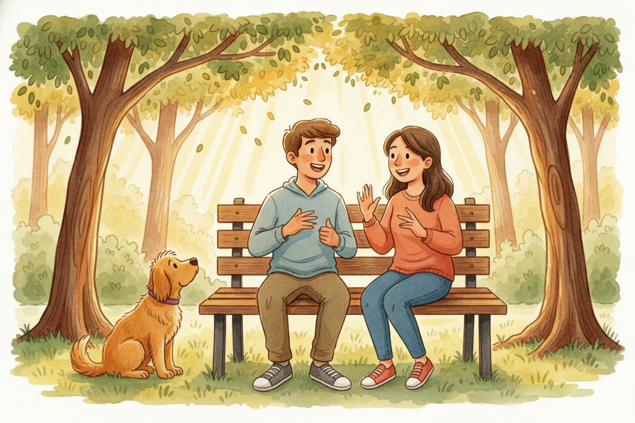 You've seen people talking with their hands — fingers flying, faces expressive, whole conversations happening without a 