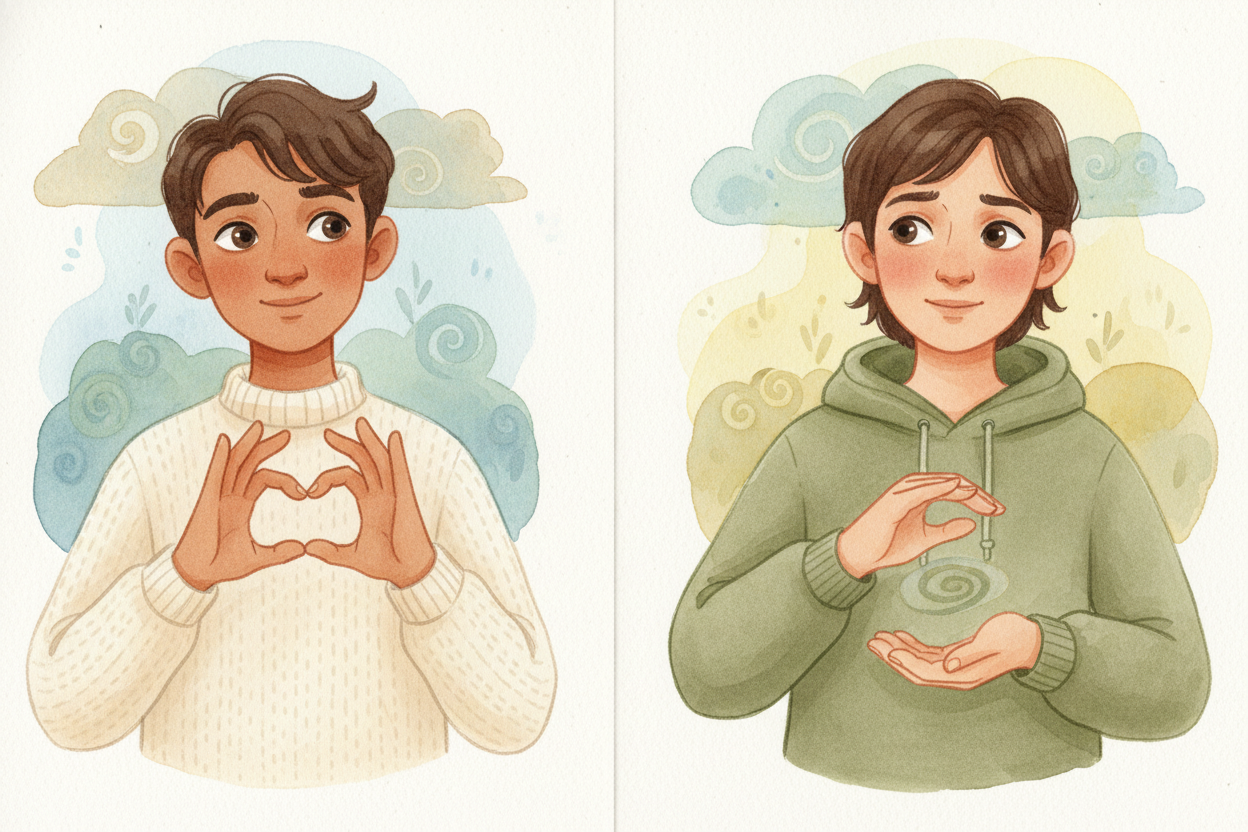 ~~Here's the wild part:~~ sign languages aren't just English (or Spanish or Korean) with your hands. ++American Sign Lan