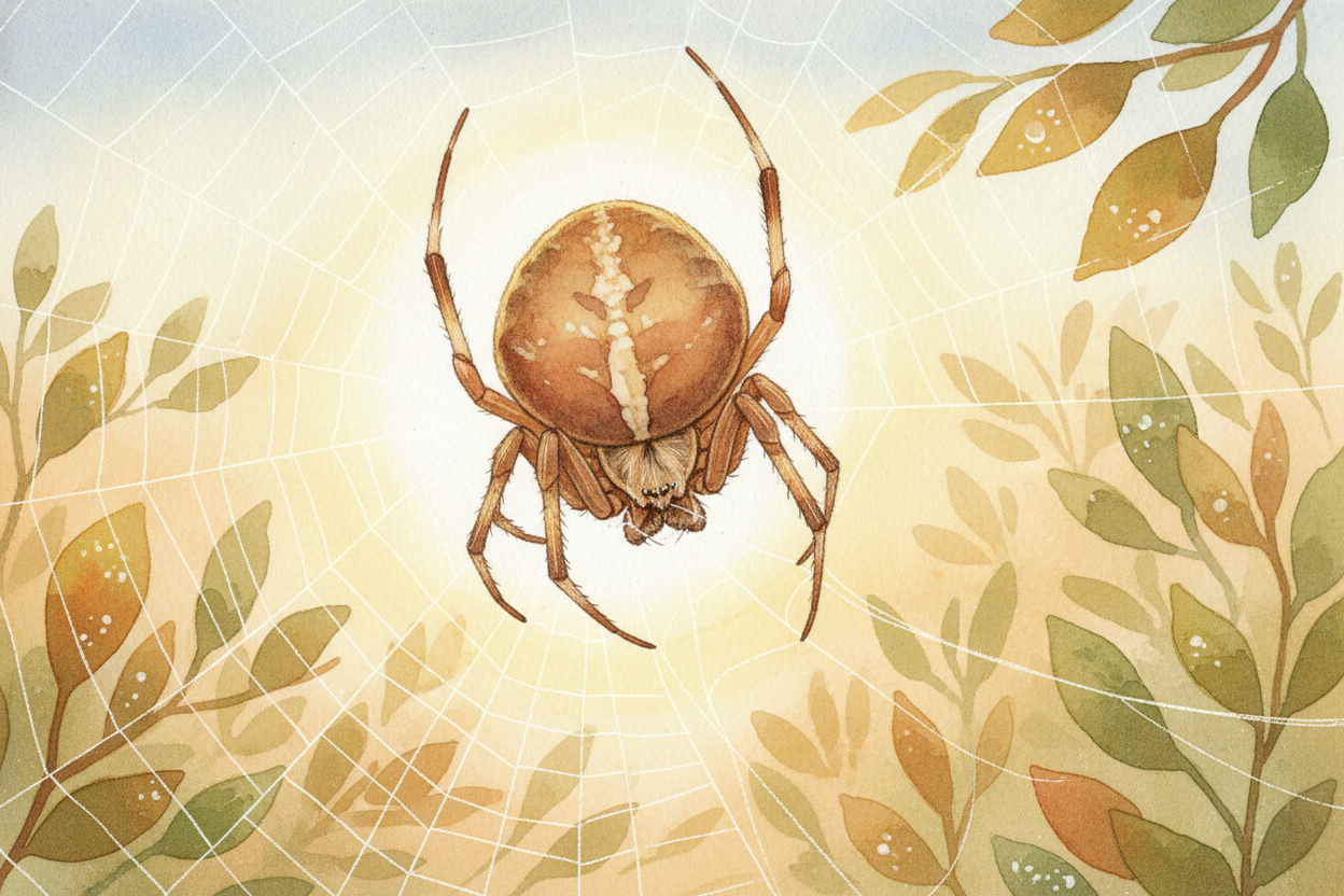 ~~And tomorrow?~~ She'll eat the old web — *recycling the protein* — and spin a fresh one. Every night, the same patient